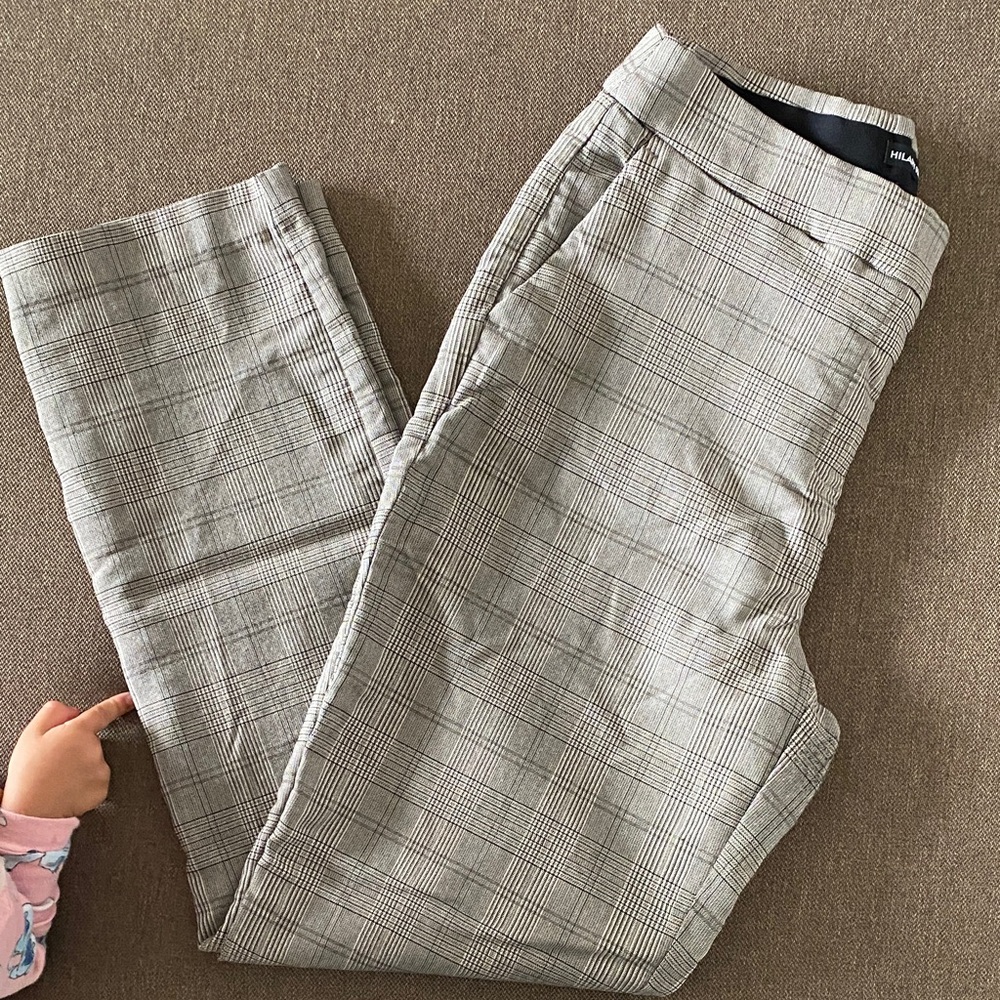 Hilary Radley Women's Gray Plaid Pantsuit